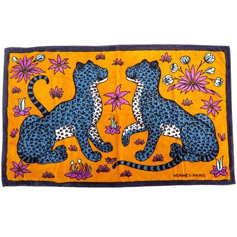 serviette de plage hermes leopard|Tapis de plage Léopards .